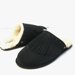 Ugg Sz 9 Amarina Slide‎ Scuff Mules Slippers Fringe Suede Boho